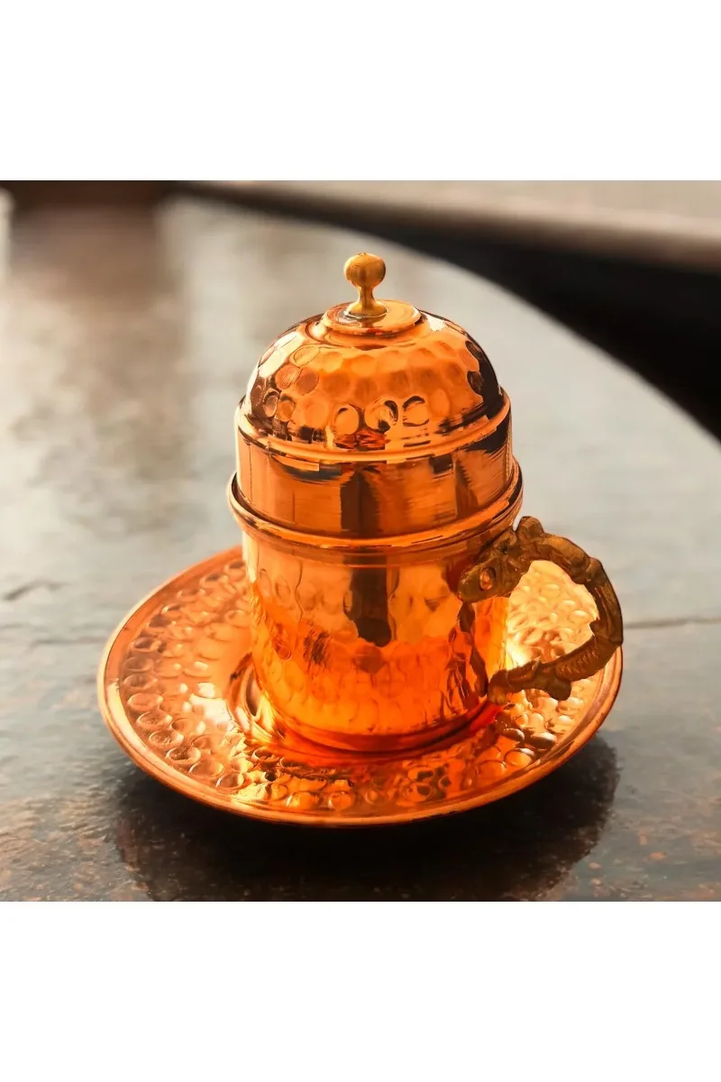 Bakır fincan el yapımı kahve fincanı