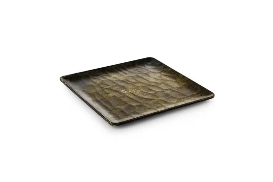 Hibrit Ahşap Serisi Kare Servis - 18x18 cm