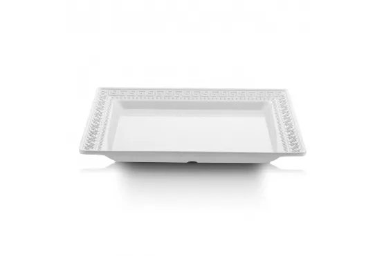 XL Gravürlü Kare Servis - 45x45 cm