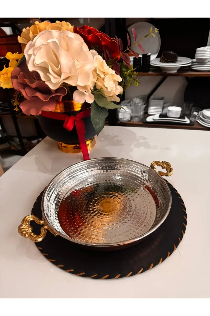 Bakır sahan menemen yumurta tavası Büyük boy 26 cm