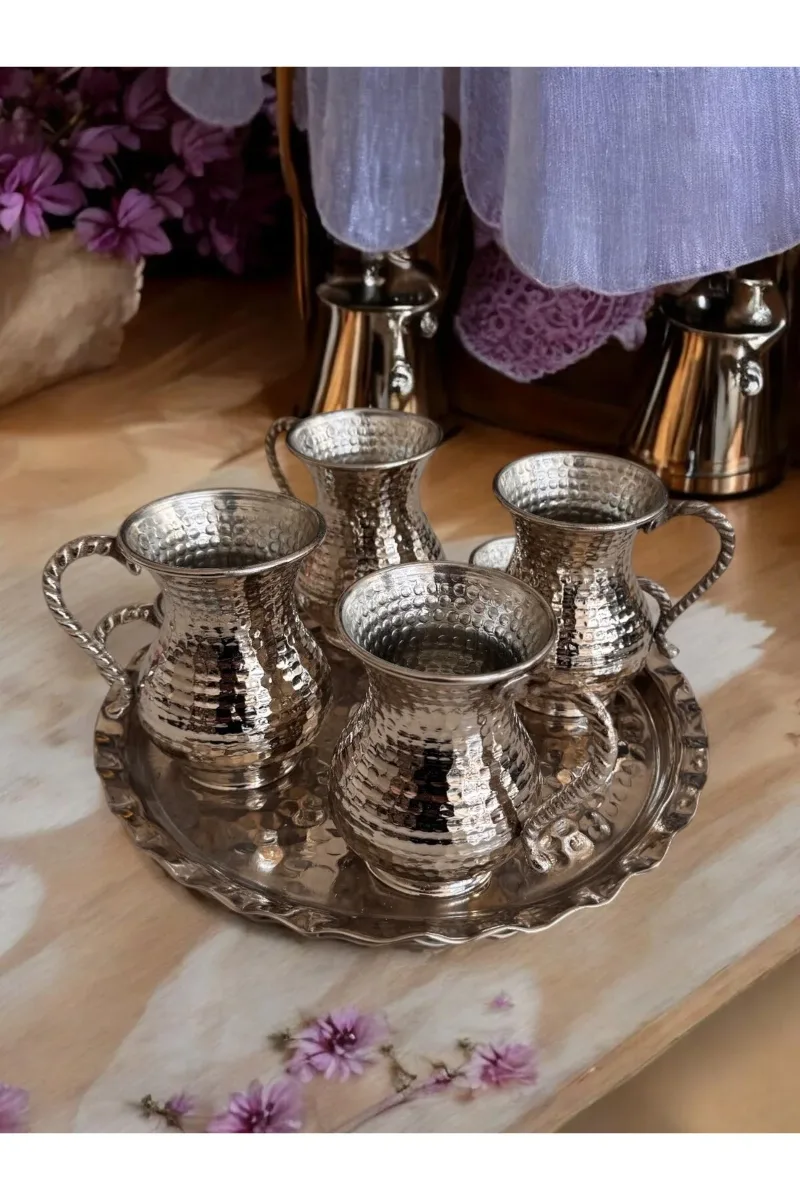 Bakır tepsi bardak takamı