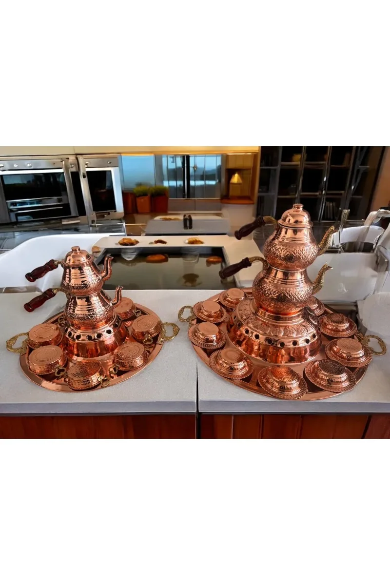 Bakır Kahvaltı yemek takımı 2 adet