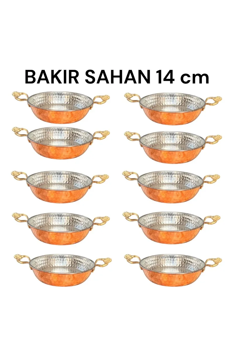 Bakır sahanlar tavalar 14 cm x 10 adet