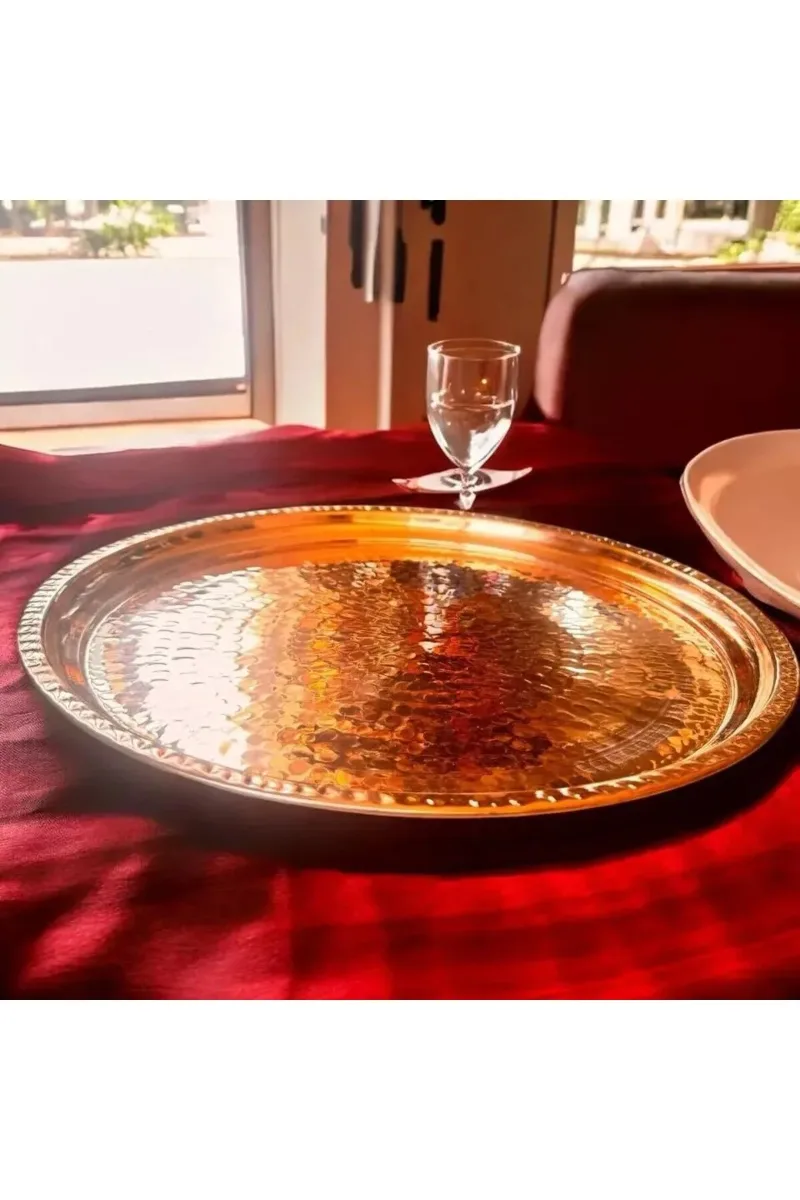 Bakır tepsi 35 cm sunun tepsisi