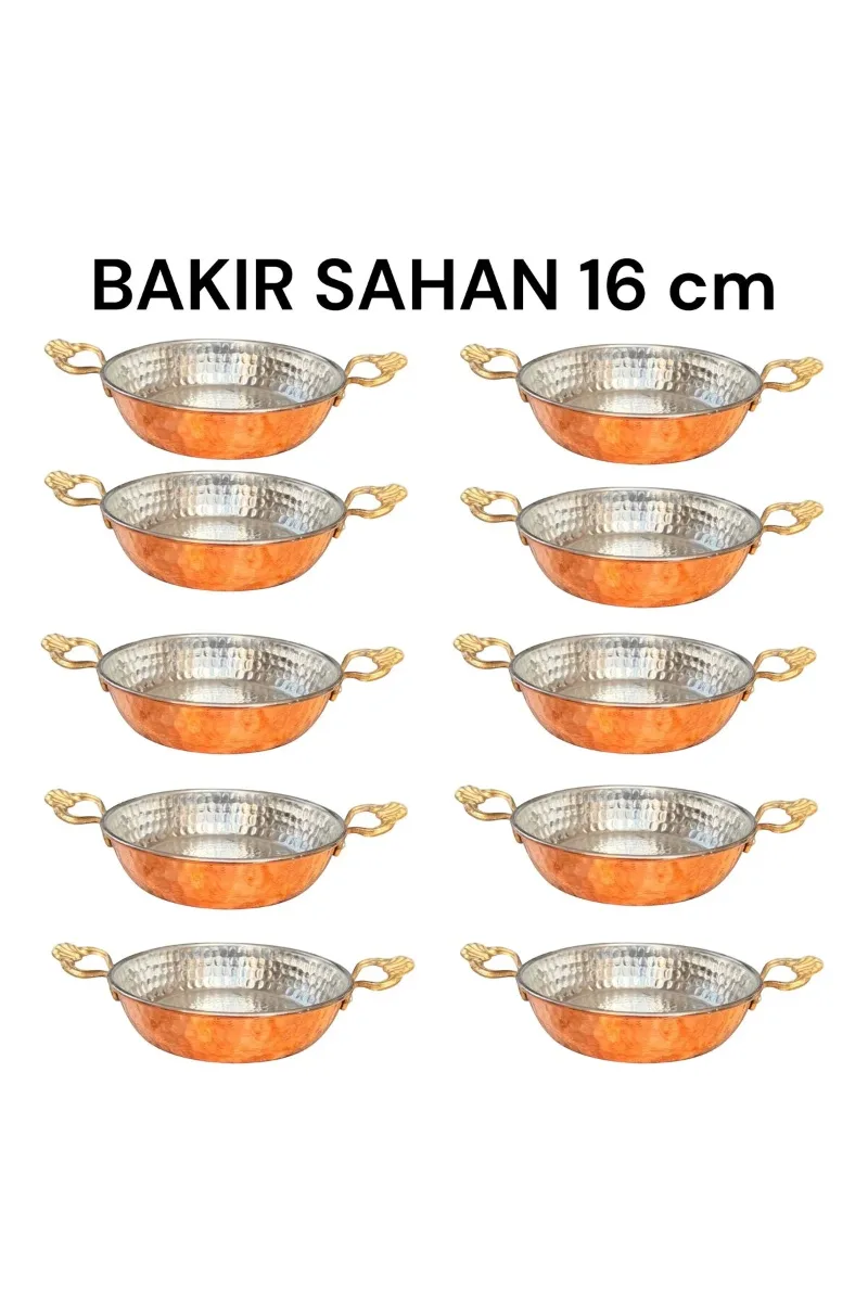 Bakır yumurta omlet menemen sahanlar 16 cm x 10 adet