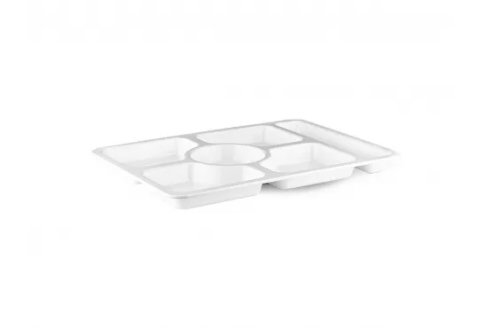 King 6 Bölmeli Self Servis Tepsisi - 43x30 cm