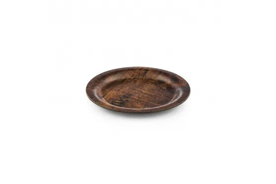 Ahşap Yuvarlak Çay Tabağı - 10,5 cm