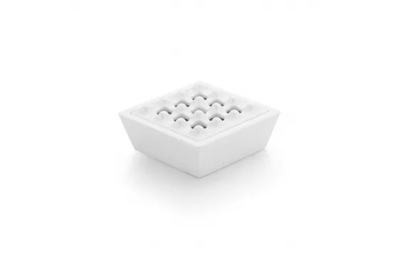Yeni Köşeli Kapaklı Küllük - 9x9x3,5 cm